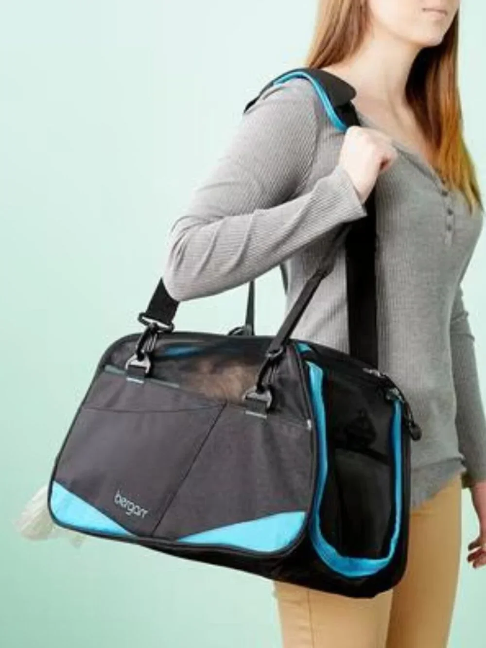 Bergan Voyager Airline-Approved Dog & Cat Carrier Bag, Medium/Large, Black